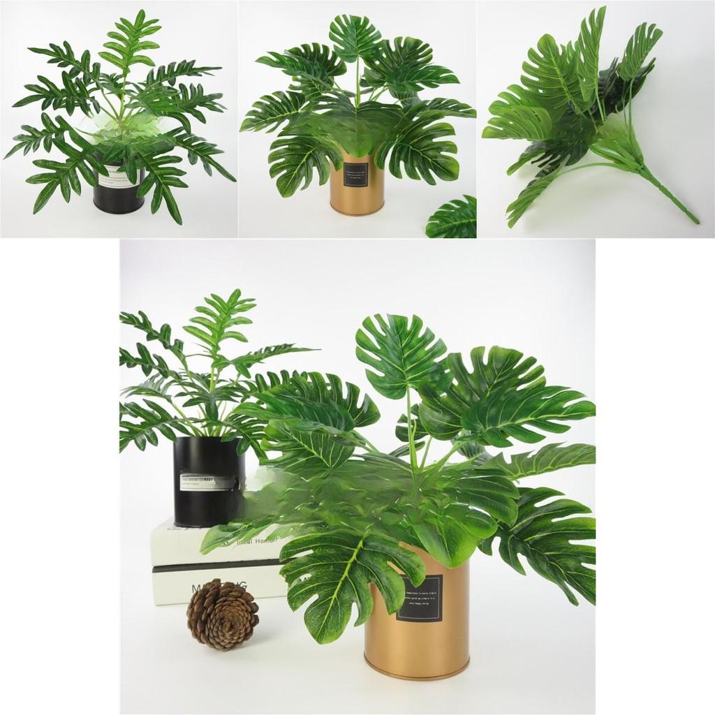 Realistic Fake Plant Wall Art With Monstera Deliciosa Liebm For Home Decor