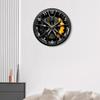 Car Wheel Wall Clock Decorative Modern Stylish Quiet Timepiece Ornament for Office