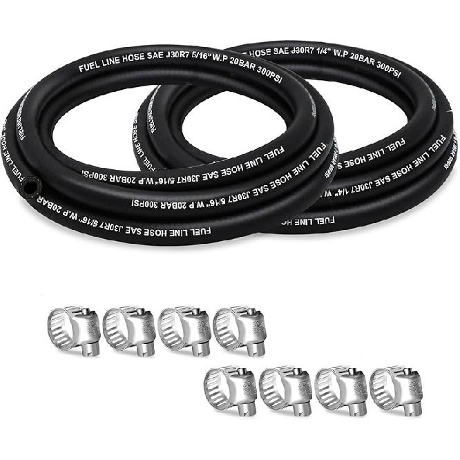 Fuel Line 5/16 Inch ID, Fuel Hose 10FT, J30R7 Fuel Line Hose NBR For Automotive Fuel Systems Engines.