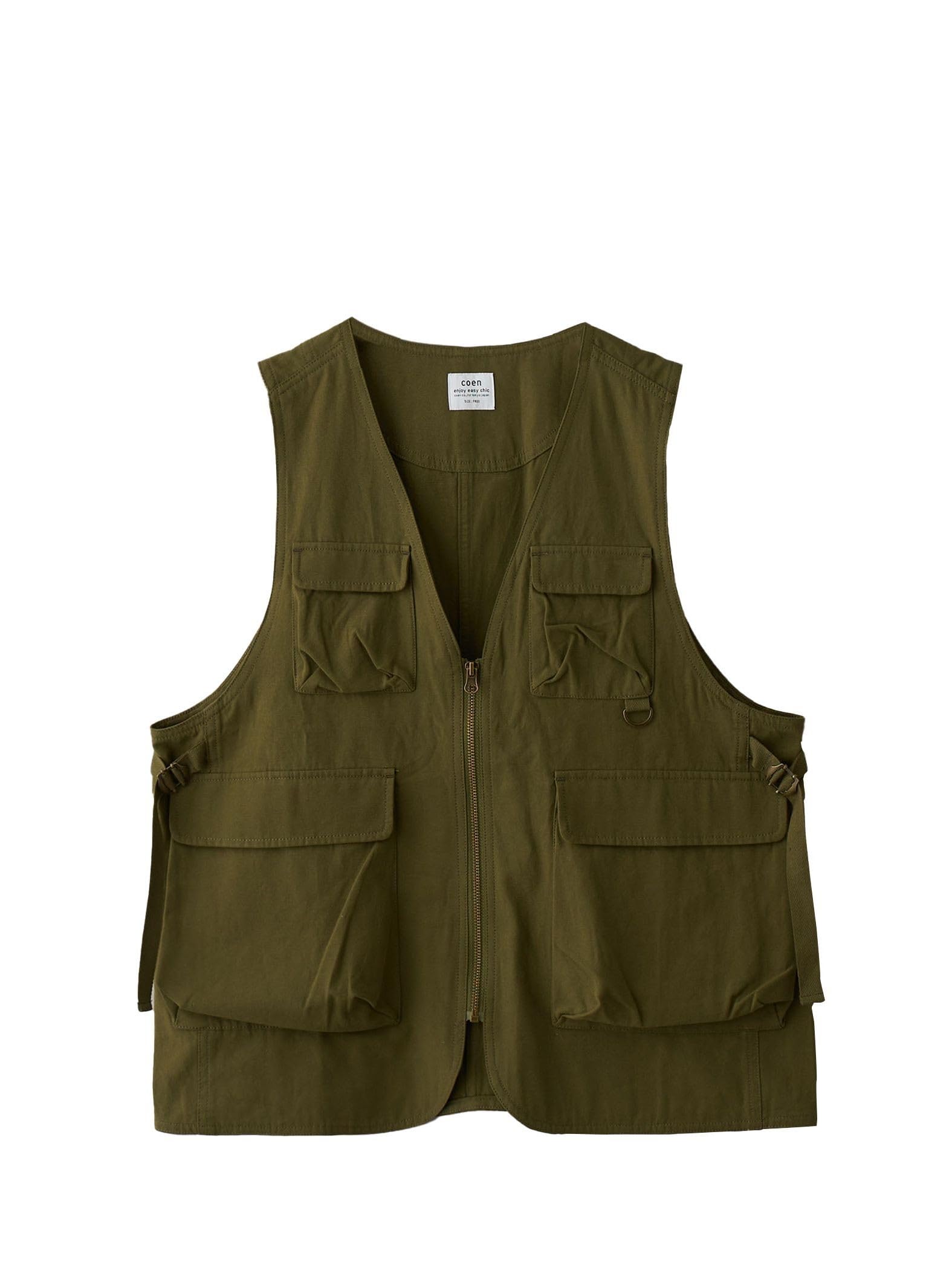 

Жилет Cohen из хлопкового твила для рыбалки 6700 оливковый, свободный размер, 76606450203, (67),
