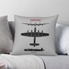 Lancaster Bomber Identifikationskarte Quadratische Kissenhülle Polyester Leinen Samt Kreative Wurfkissenhülle Sofa Sitzkissen