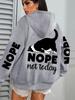 Y2K Dog Print Women's Pocket Hoodie - Casual Autumn Pullover