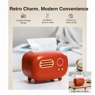 Retro Radio Tissue Box - Vintage Charm for Modern Homes. Available In Red, Green & Pink! Stylish & Functinal Home Decor Gift