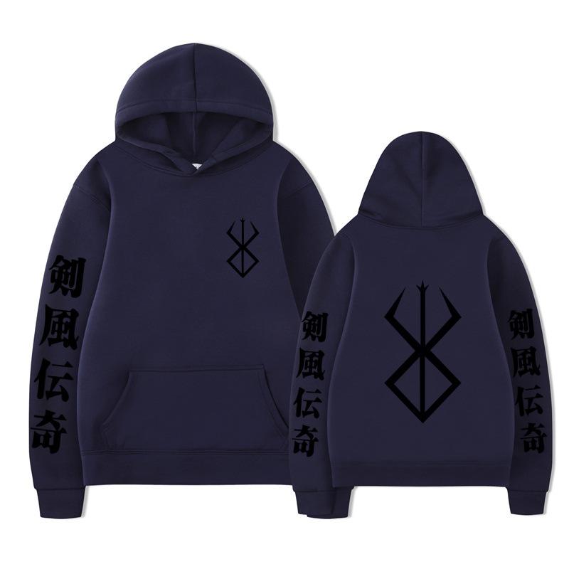 Japanese Animation Berserk Hoodies Men Fashion Long Sleeve Sweatshirts Women Casual Harajuku Streetwear Pullovers Sudaderas