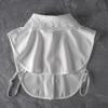 Women Korean Shirt Autumn Detachable Collar for Girls White Half Shirt Blouse Fake Collar Lapel Detachable Pointed Collar