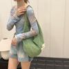 Lazy wind woven tote bag women's spring summer hollow simple knitted bag large capacity seaside vacation shoulder bag