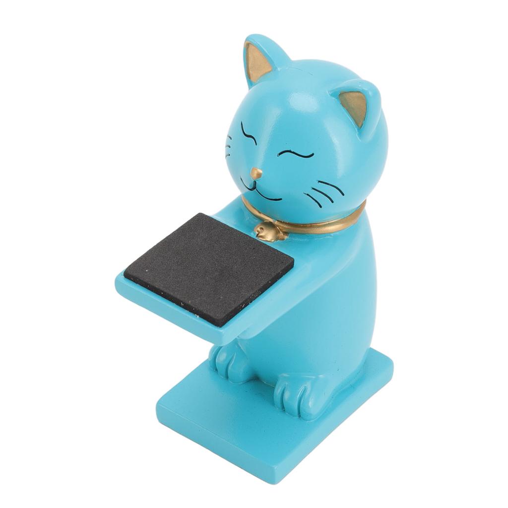 Watch Display Stand Cat Figurine Resin Watch Holder Decoration Storage Rack for Jewelry Bracelet Necklace Blue