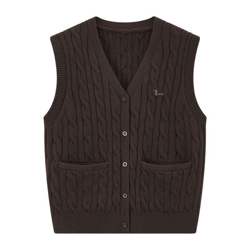 

ELLE KIDS Girls V-Neck Cable Knit Vest 150