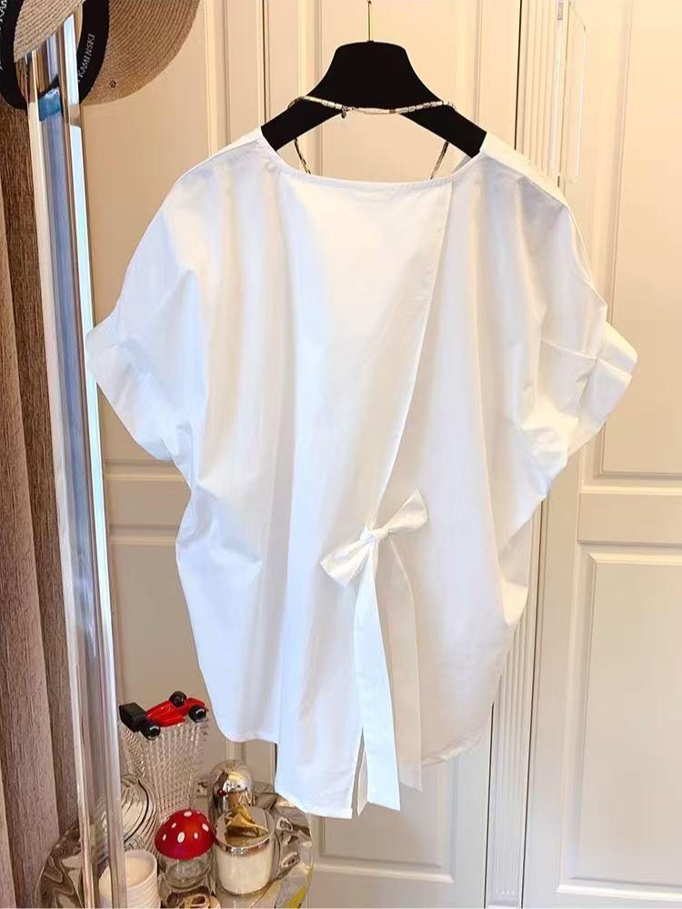 Women's Short-Sleeve Loose-Fit Stylish Summer Shirt