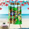 Name Custom Animal Crossing Anime Print Beach Towel, Large Soft Quick Dry Towel for Beach Camping Swimming