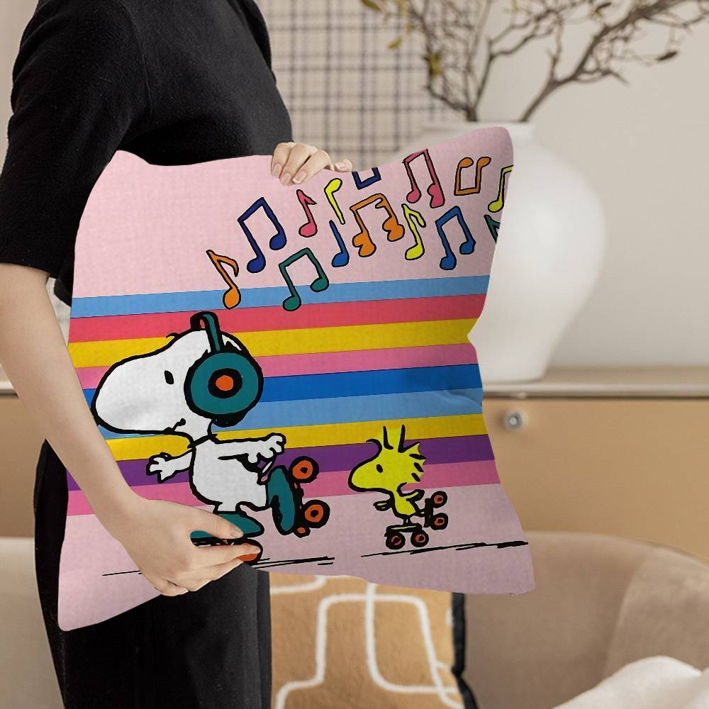 S-Snoopy Cartoon Pillowcase Toon Gift Cushion Cover Bedroom Home Sofa Chair Seat Decor Pillow Case
