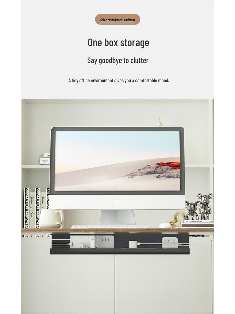 Under-Desk Cable Management Organizer Tray