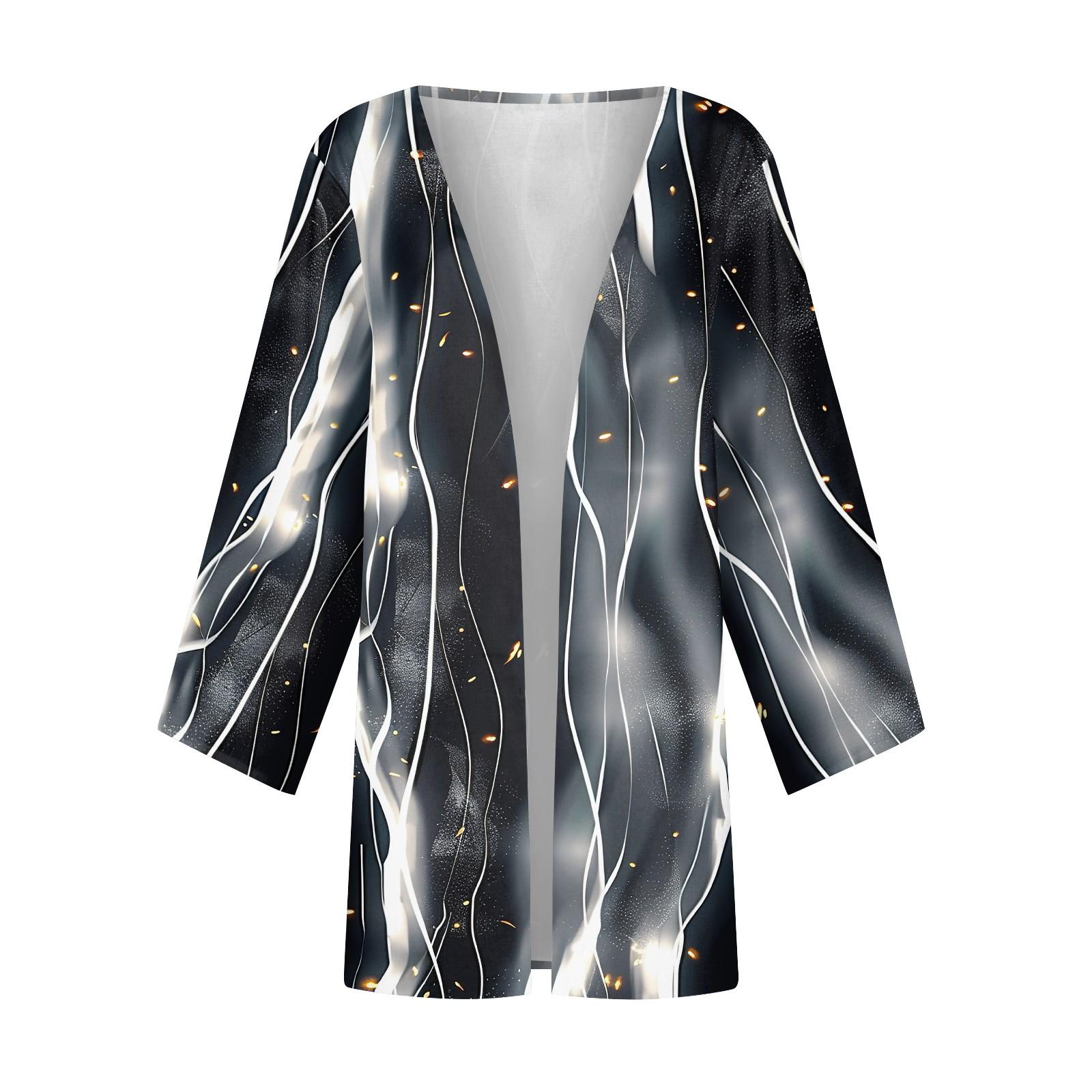 Женская повседневная модная легкая куртка средней длины с принтом — фото 4