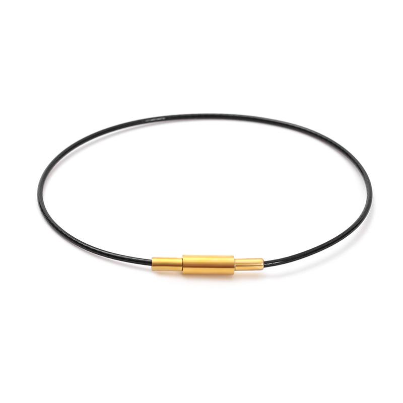 1mm Gold Red Twisted Steel Wire Bracelet with Leather Rope and DIY Beads for Women