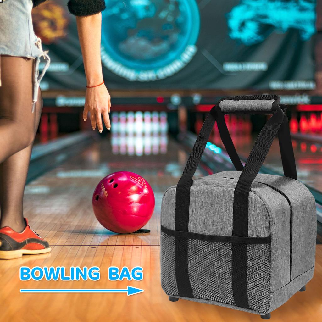 Dammfri Enkel Bowlingklotväska Vattentät Tvåvägsdragkedja Tote En-Bowling Bärbar Klotställ Organizer med Handtag