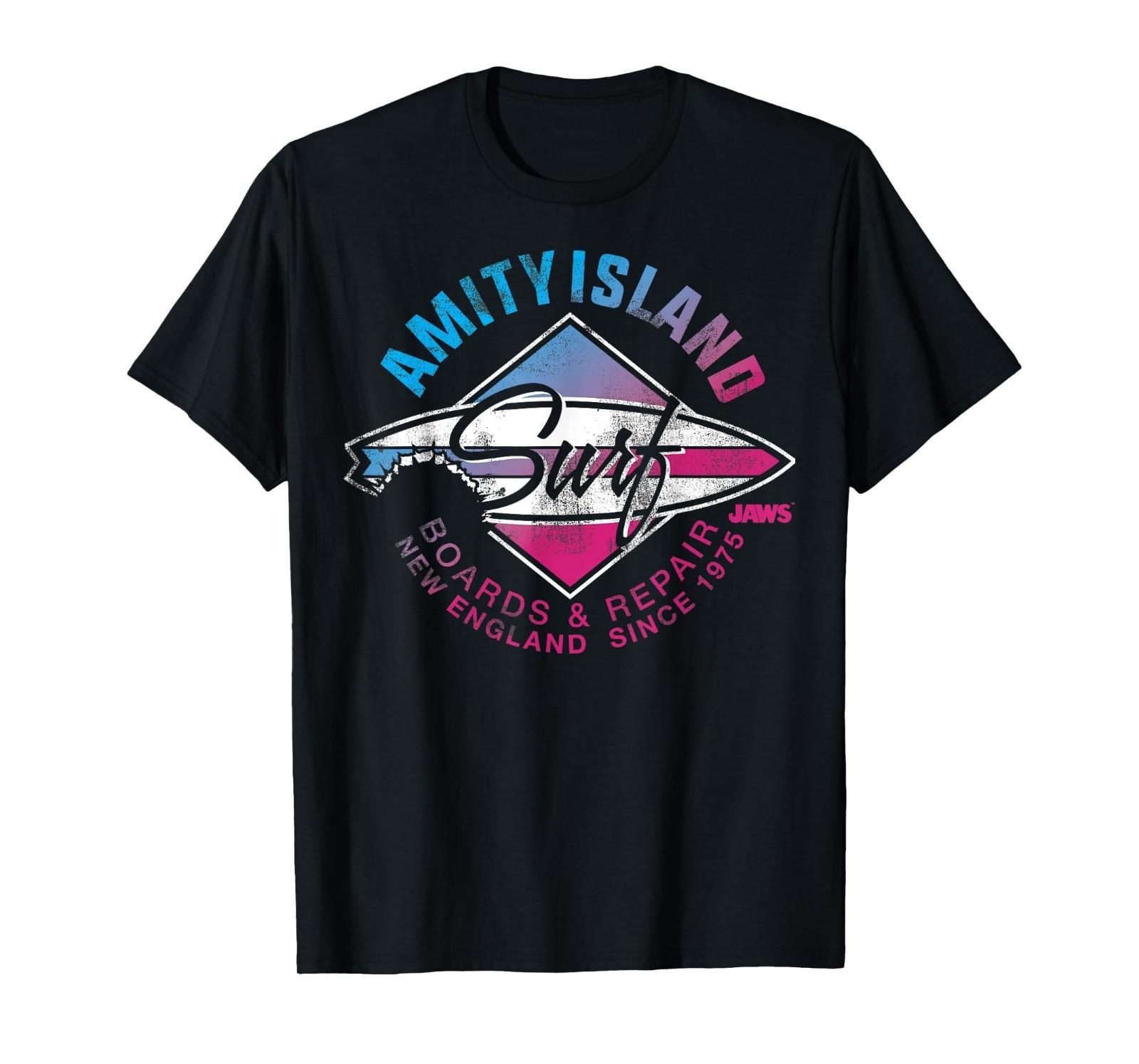 Jaws Amity Island New England Surf Shop Since T-Shirt Mens Womens Tees Top T-Shirt Mens Womens Tees Top 4XL