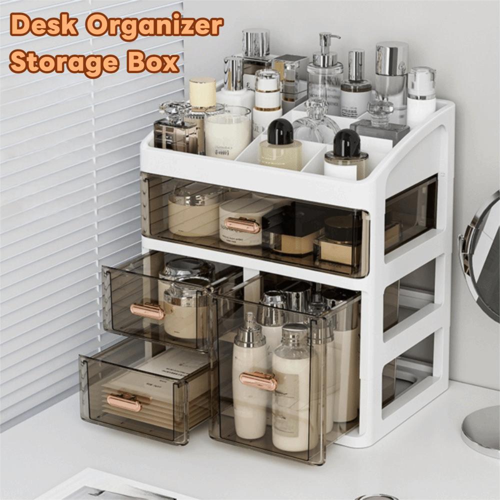 Dust-proof Cosmetic Storage Box Display Rack Dormitory Drawer  Desktop Storage