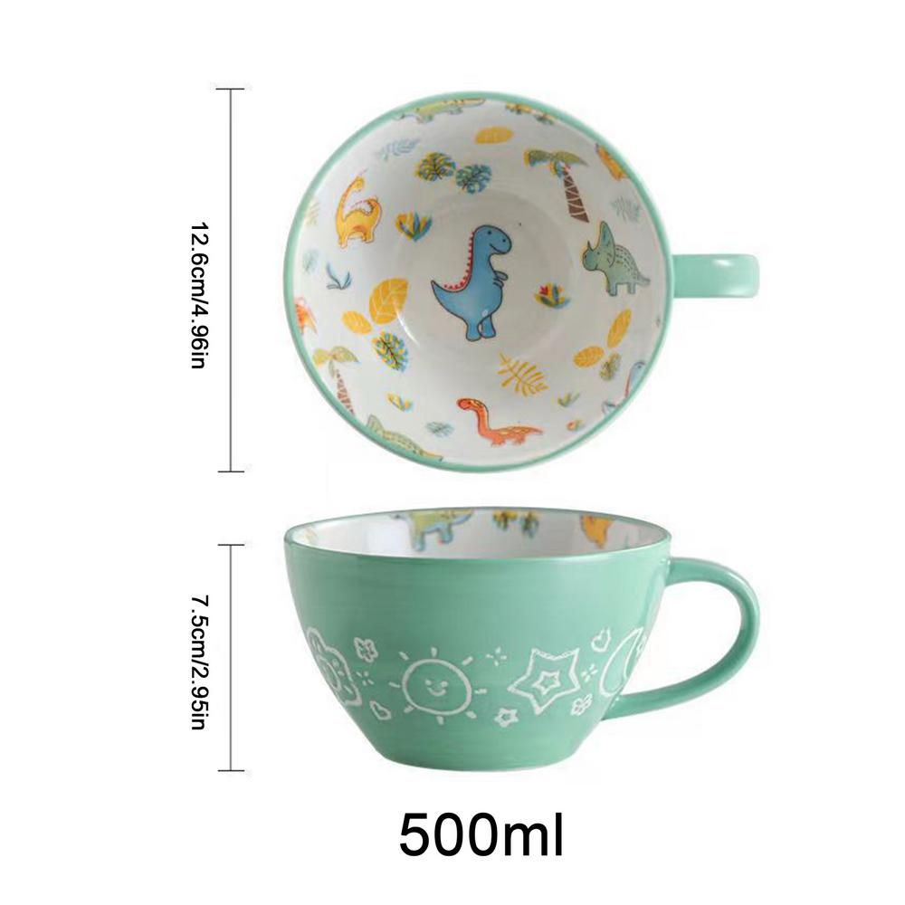 Boho Coffee Mug 17.63 Oz Oversized Soup Mugs Bowl Microwavable Dishwasher Safe Cute Tea Mug Oversized Soup Bowl With Big Handle
