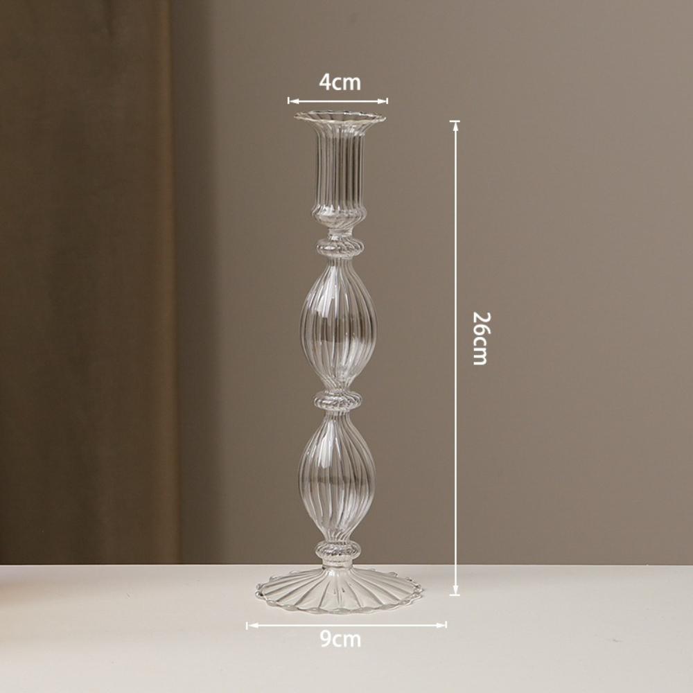 Modern Glass Candle Holder Nordic Home Decor Romantic Candlelight Dinner Candlestick Dining Table Decoration Wedding Party Decor