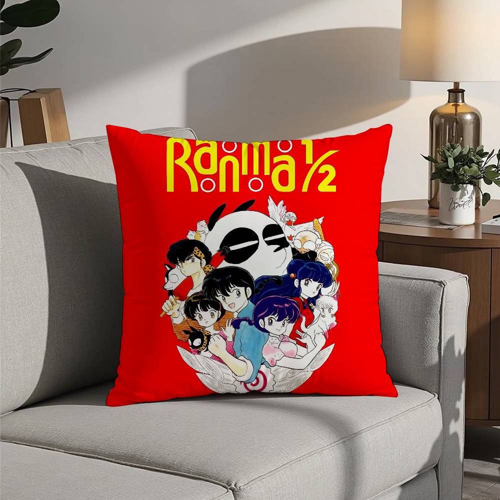P Chan Ranma Cartoon Kissenbezug Sofa Dekorativ Zuhause Beidseitiger Druck Kurzplüsch Kissen Kissenbezug Feiertagsgeschenk