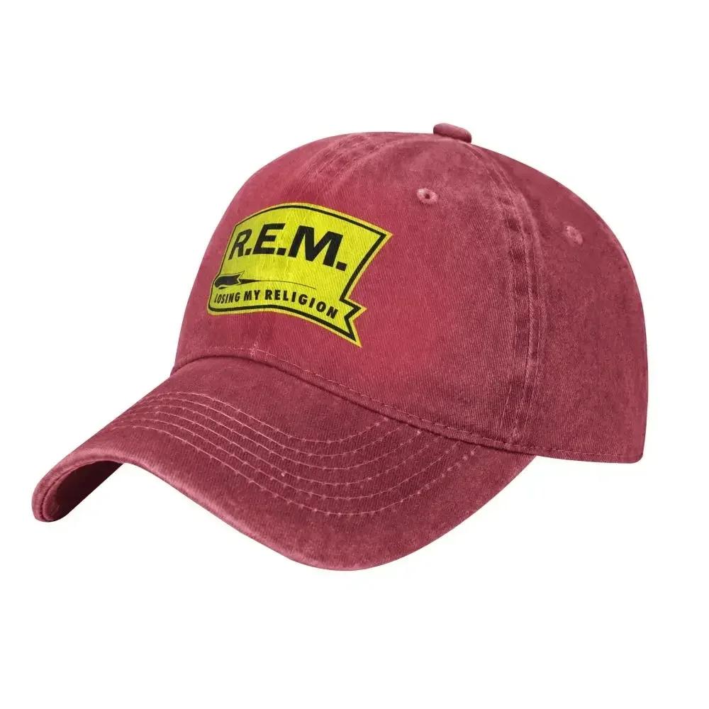 

NEW REM REM Baseball Cap Unisex WoUnisex Snapback Trucker Fashion Mesh Hat Outdoor Sport Running Adjustable Gift Adjustable