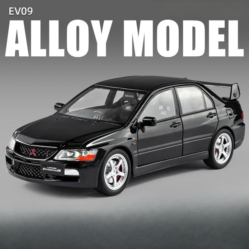 Simulation 1/24 Scale Mitsubishi EV09 Street Version Alloy Car Model Collection Ornament Toy Vehicle Children Boy Gift Miniature