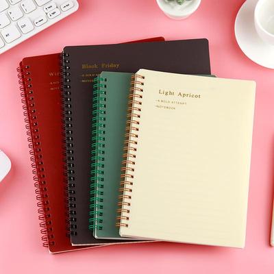 Quaderno Spiralato A5 Disponibile: Colore Morandi, Copertina Retro in PP Stampa a Caldo, Logo Personalizzabile, Ideale per Premi Studenti
