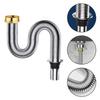 Badezimmer 80/100cm Edelstahl Waschbecken Siphon Abfluss Flexible Rohrleitung Schlauch