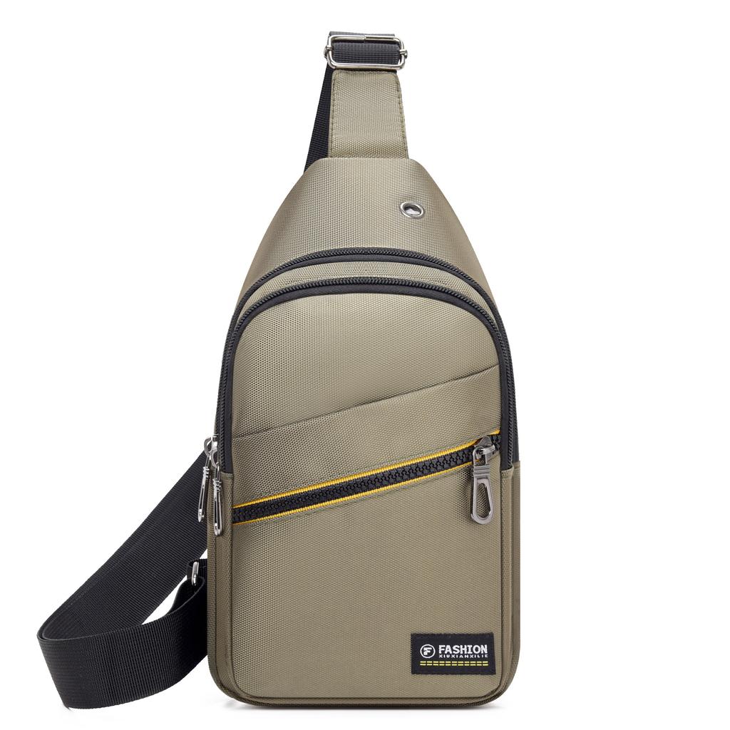 Men's Breast Bag, New Messenger Bag, Casual Men's Bag, Sports Backpack, Trendy Shoulder Bag, Oxford Cloth, Thickened and Wear-resistant.