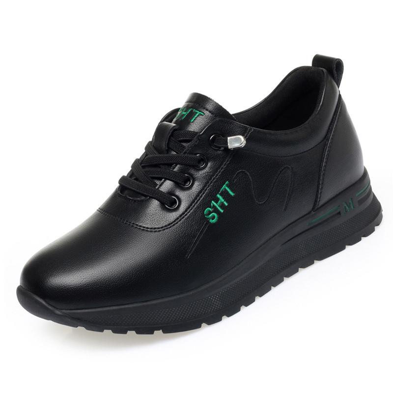 

Fashion New Fashion Sports Little White Shoes Women s Casual Soft-soled Leather Flat Spring Lace-up Designer Mother Sneakers 35(Foot22.5cm)