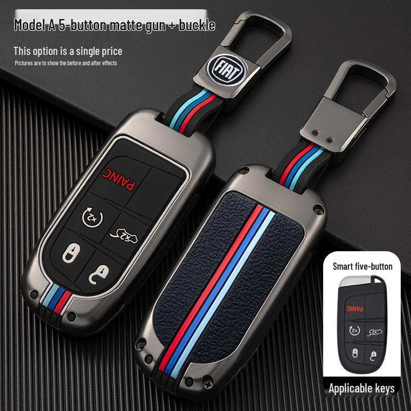 GAC Fiat Viaggio/Ottimo Car Key Case with Metal Shell and Buckle Protection