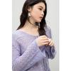 Qiushui Yiren Slim Fit Lace Knit Top