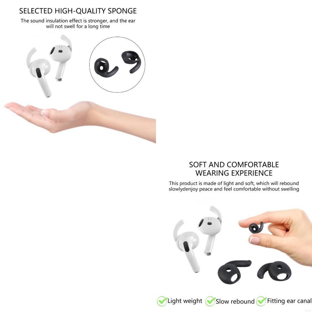 95AF 3Pairs Silicone Ear Hooks Earplugs for Pods 4 Holder Ensuring Comfort and Stability for Men and Women