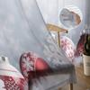 Durchsichtiger Vorhang mit Schneeflocken-Motiv, für Wohnzimmer, Zuhause, Schlafzimmer, Voile-Vorhang, bedruckter Tüll-Fenstervorhang