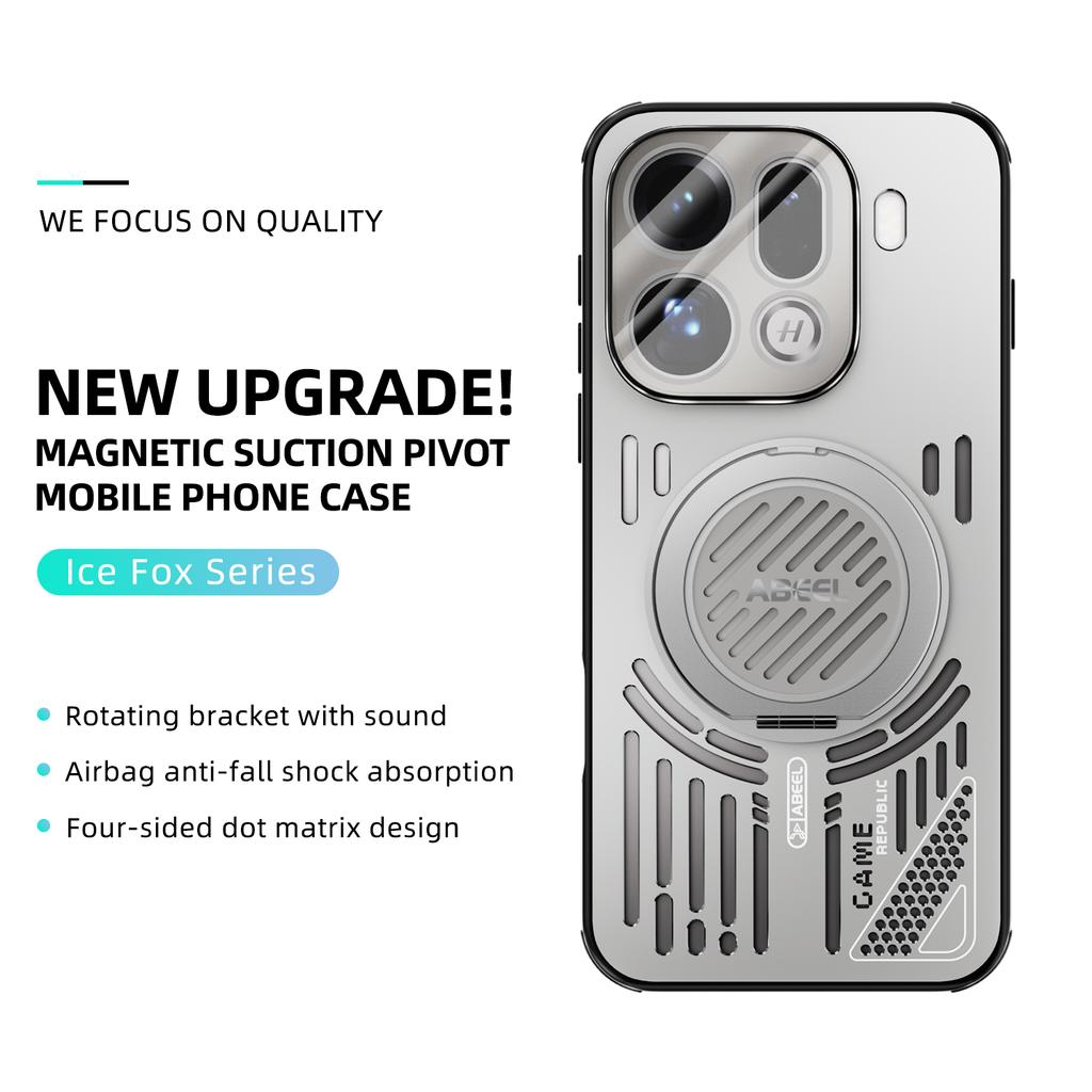 Genuine Aluminum Case For OPPO Find X9 Pro Ultra Magnetic Stand Holder Hollow Heat Dissipation Phone Cover For Find X9 Ultra