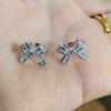 New Flash Diamond Bow Ear Bone Clip Without Ear Hole Light Luxury High-end Niche Earrings Women