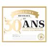 [A3652] - Official Gold '30 Years' Diploma Frame - 25x20 Cm