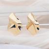 New Exaggerated Irregular Metal Piece Dangle Earrings for Women Uneven Folded Gold Color Metal Hanging Earrings brincos