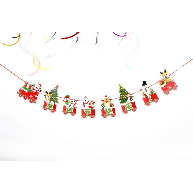 Cartoon Weihnachtsfeiertagsbanner und Hängeflaggen