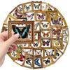 52 Retro Butterfly Stickers Pack Waterproof Transparent PET Hand Account Butterfly Material Decorative Guitar Notebook