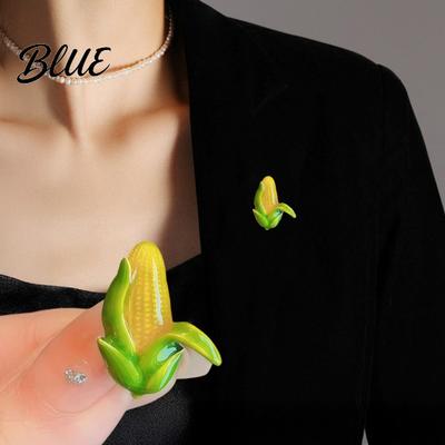 Shirt Brooch Decoration Mini Corn Design Decorative Pin Translucent Glaze