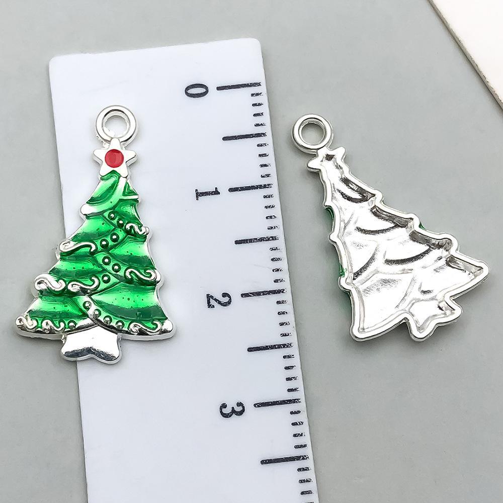 20-Piece Christmas Oil Drop Jewelry Set: Santa, Snowman, Bell, Elk Bracelets & Pendants