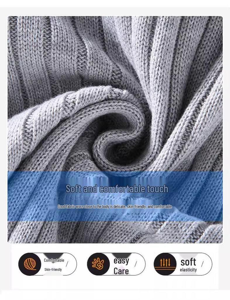 Gestreifter Strick-Reißverschluss-Cardigan für Herren - Warmes Langarm für Herbst/Winter