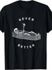 Skelett im Sarg Besser denn je Lustige Grafik Herren Baumwoll-T-Shirt Lässiges Rundhals-T-Shirt