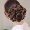 Stylish Coffee Brown Hair Scrunchies With Four Reinforced Edges Stretchy Fabric Hair Band Headwear for Daily Styling