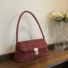 Korean Style Small Pu Handbag With Stitching Detail For Daily Casual Use
