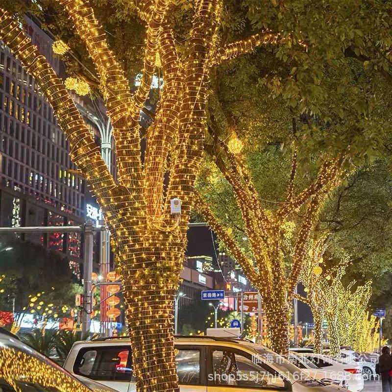 

Светодиодные гирлянды для улицы для украшения сада и двора Warm Color