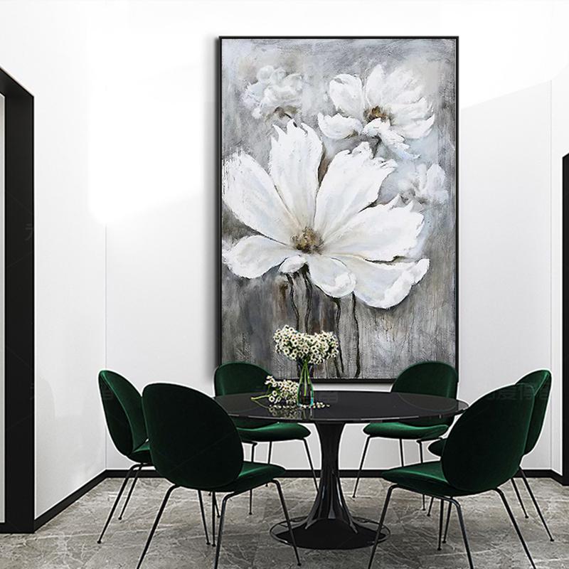 Modern Canvas HD Prints Hand Drawn Flower Pictures Nordic Style Painting Wall Art Home Decoration Modular Poster For Living Room No Frame
