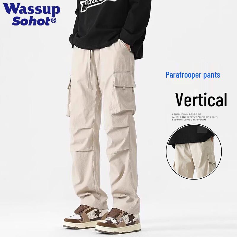 Wassup Sohot Men's Outdoor Straight-Leg Casual Pants