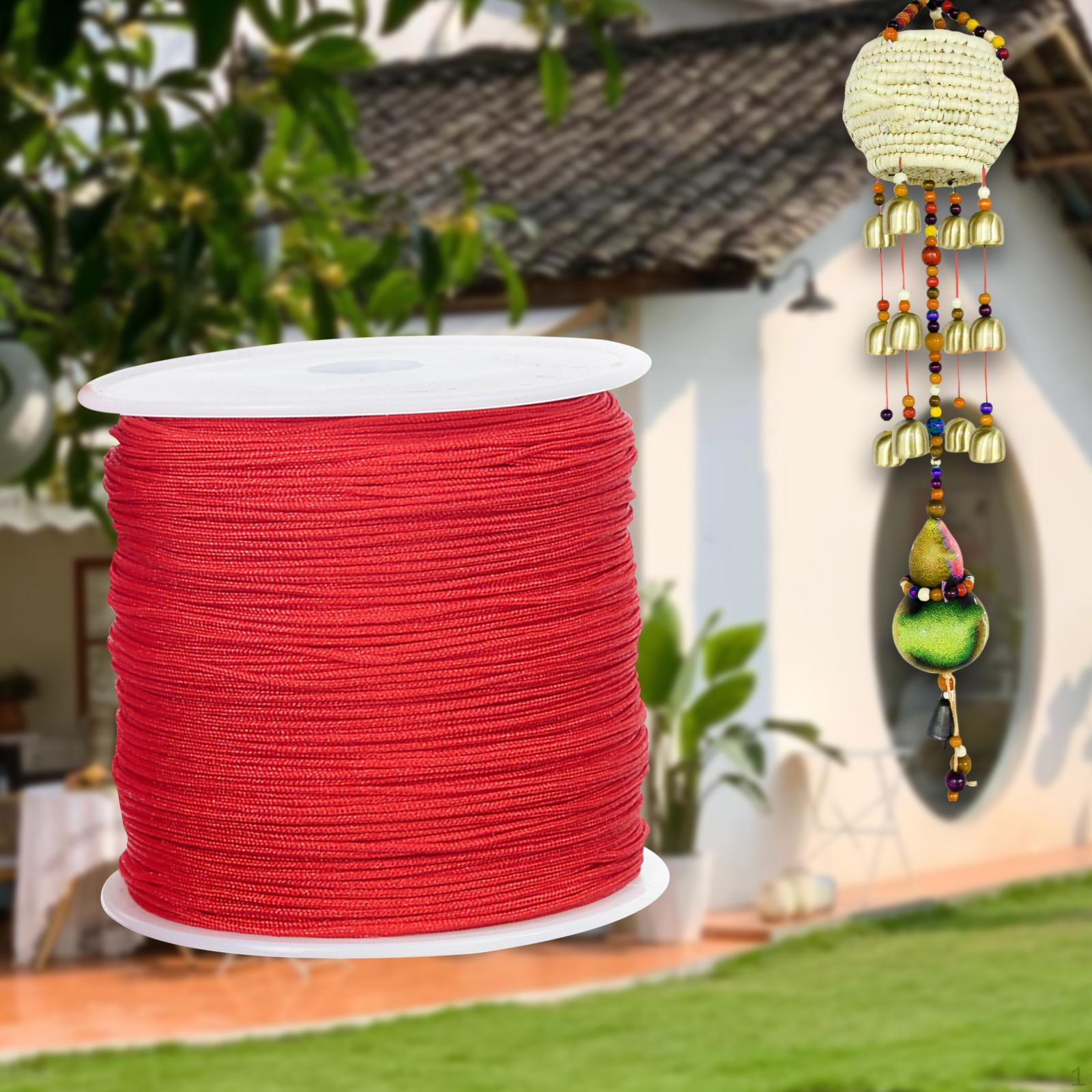 

6 мм золотые бусины-разделители, кольца для поделок своими руками, нить для бисероплетения для изготовления украшений в виде колокольчиков ветра 40meters Rope